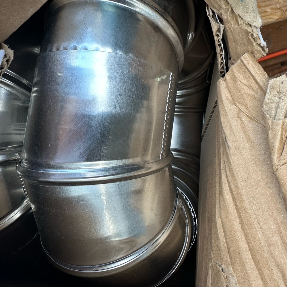 Silver Metal Duct Elbow